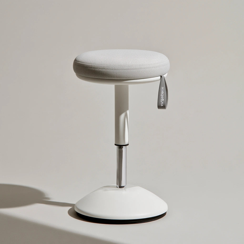 Tabouret ergonomique oscillant aux lignes épurées, coloris gris