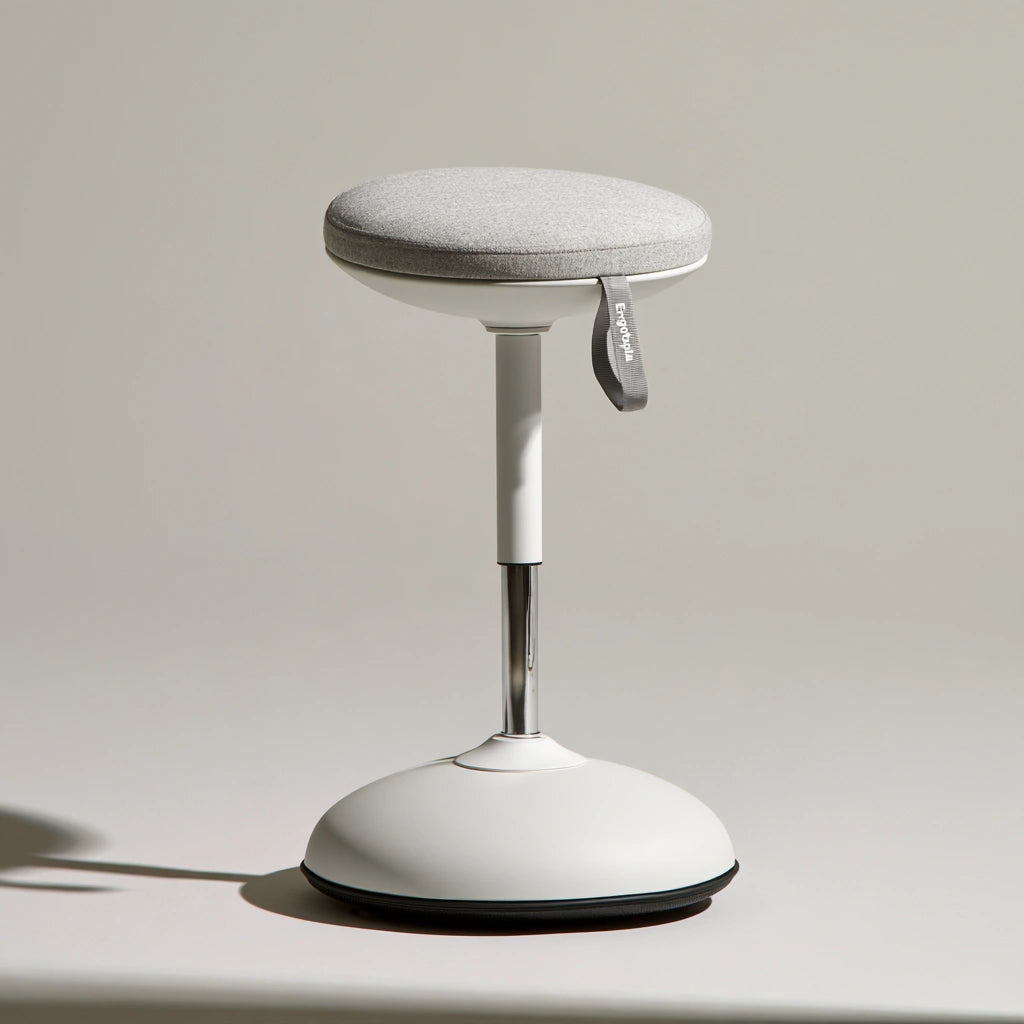 Tabouret ergonomique oscillant aux lignes épurées, coloris gris