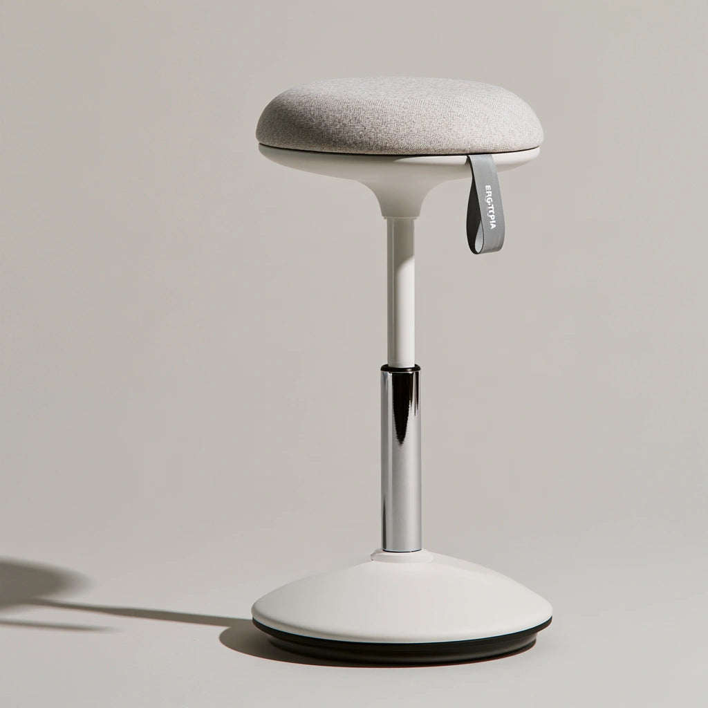 Tabouret ergonomique oscillant aux lignes épurées, coloris gris