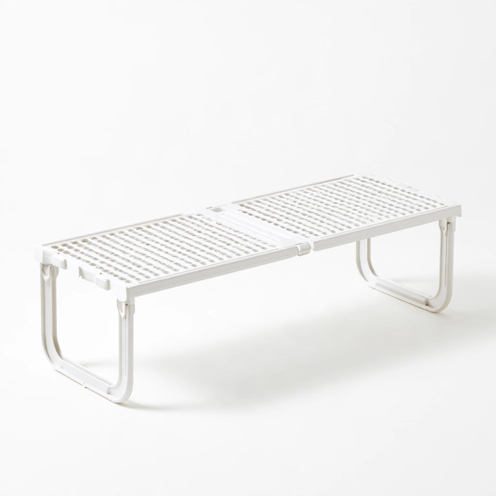 Organiseur de rangement en plastique, coloris blanc