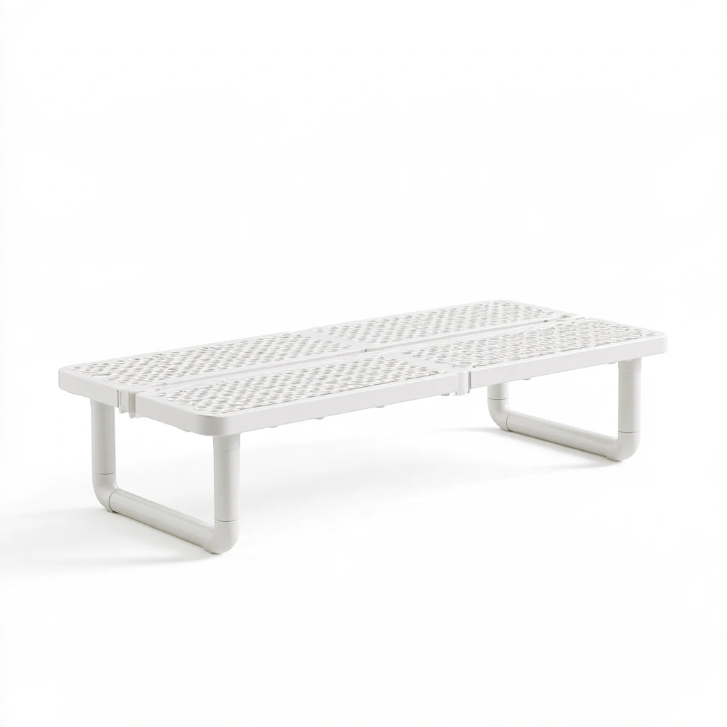 Organiseur de rangement en plastique, coloris blanc