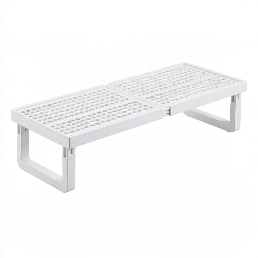 Organiseur de rangement en plastique, coloris blanc